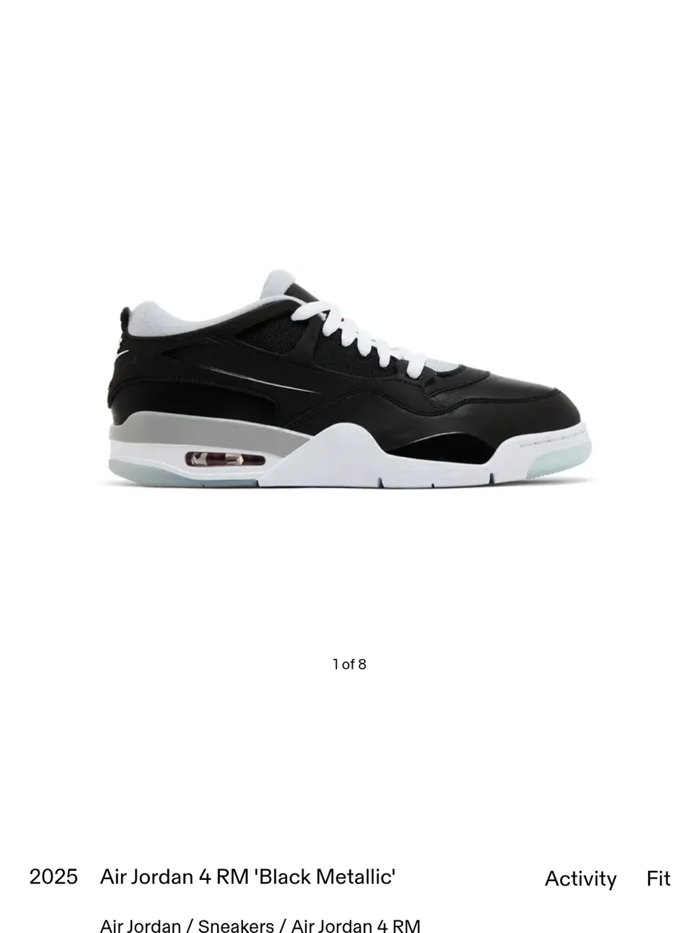 Jordan Black and White Sneakers